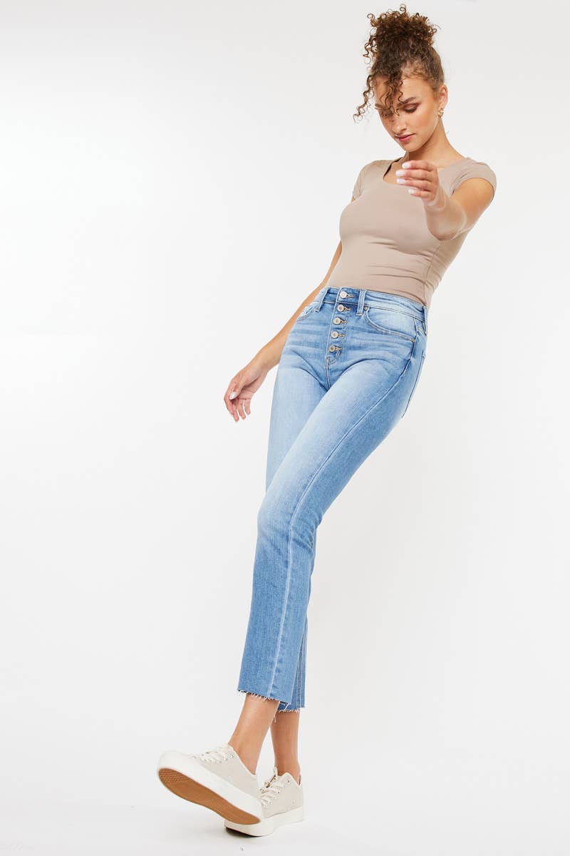 Kan Can Shay High Rise Skinny Straight Jeans