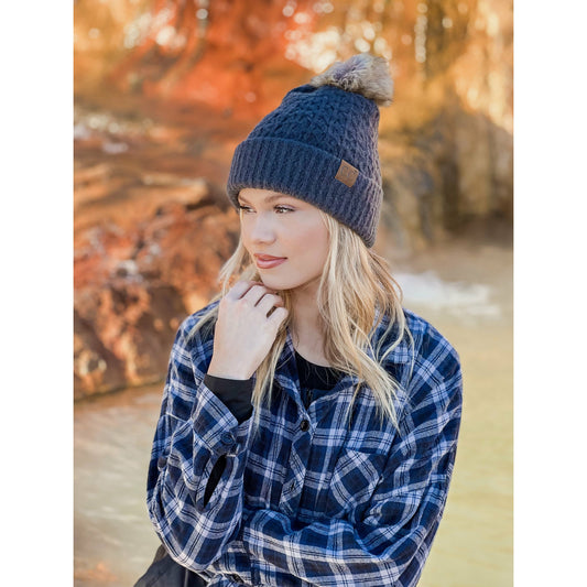C.C. Snow Day Pom Beanie