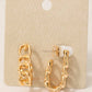 Forever Linked Oval Chain Hoop Earrings