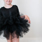 Black 3/4 Sleeve Tutu Leotard