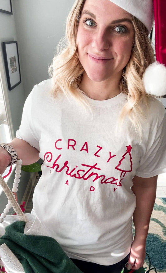 Crazy Christmas Lady Graphic Tee