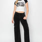 Risen Ebony High Rise Wide Leg Cargo Jeans