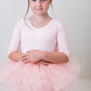 Ballet Pink 3/4 Sleeve Tutu Leotard