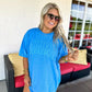 Mama Puff Letter Graphic Tee- Blue