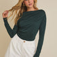 Midnight Pine Cowl Neck Top
