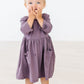 Vintage Violet 3/4 Sleeve Pocket Twirl Dress