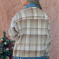 Hayride Washed Denim Detail Brushed Plaid Jacket