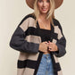 Winnie Denim Sleeve Striped Cardigan