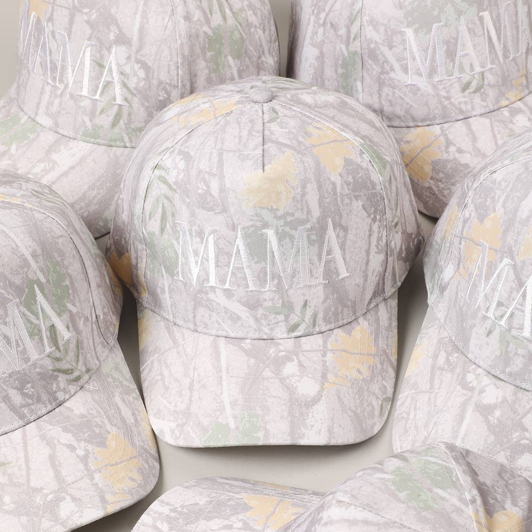MAMA Embroidered Camo Baseball Cap