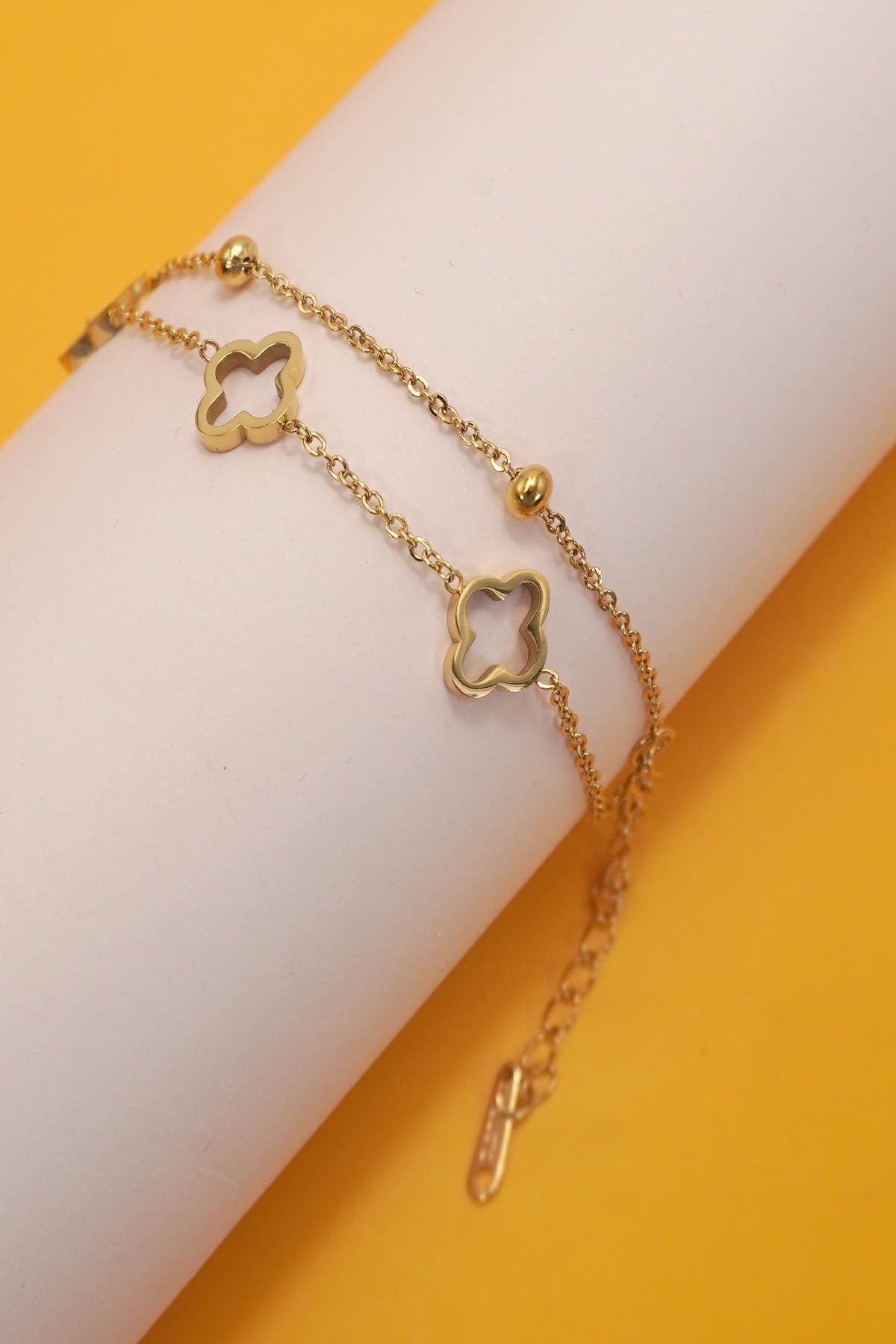 Double Or Nothing Clover Bracelet