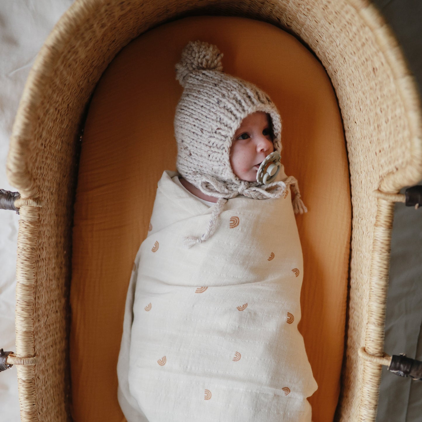 Organic Cotton Muslin Swaddle Blanket- Multiple Color Options