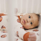 Football Print Bamboo Crib Sheet