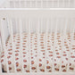Football Print Bamboo Crib Sheet