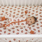 Football Print Bamboo Crib Sheet
