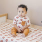 Football Print Bamboo Crib Sheet
