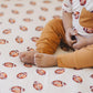 Football Print Bamboo Crib Sheet