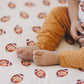 Football Print Bamboo Crib Sheet