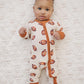 Football Print Bamboo Zippy Romper