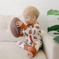 Football Print Bamboo Zippy Romper