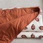 Football Print Quilted Bamboo Blanket