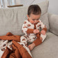 Football Print Quilted Bamboo Blanket