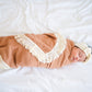 Fringe Swaddle Blanket - Caramel