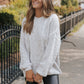 Heather Grey Confetti Cable Knit Sweater