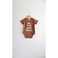 Hi, I'm New Here Baby Onesie in Almond