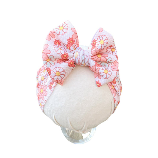 Boho Floral Headwrap Bow