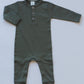 Organic Cotton Henley Romper