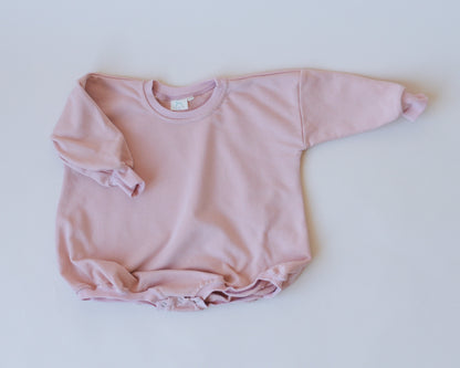 Distressed Heart Sweatshirt Romper - 5 colors