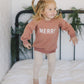 Merry Organic Cotton Crewneck Sweatshirt - Red