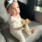 Fall Floral Baby Bamboo Pajamas- Multiple Style Options