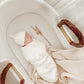 Swaddle Blanket and Hat Set - White