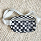 Black Checkered Magical Belt Bag