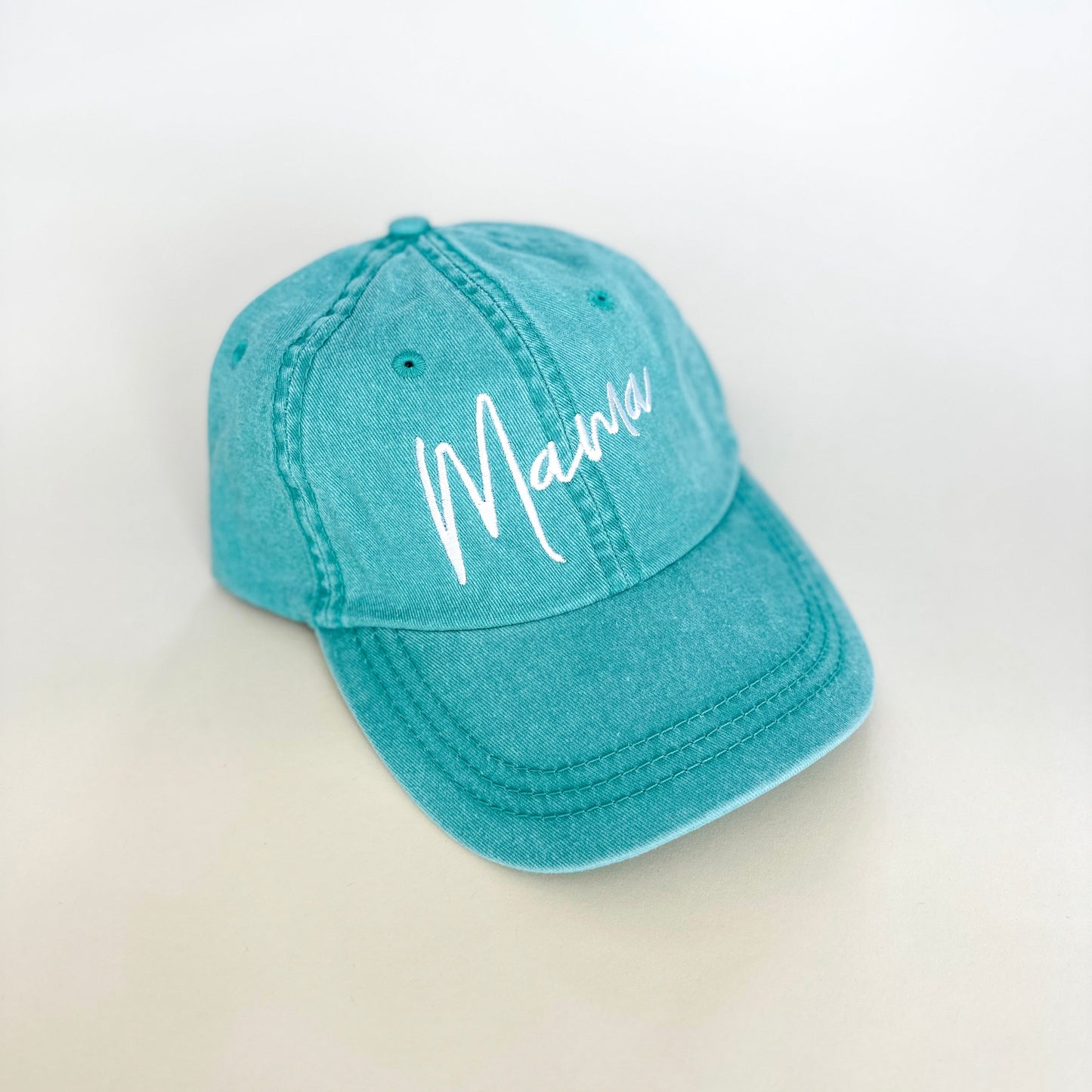 Mama Handwritten Script Embroidered Baseball Cap- 6 colors