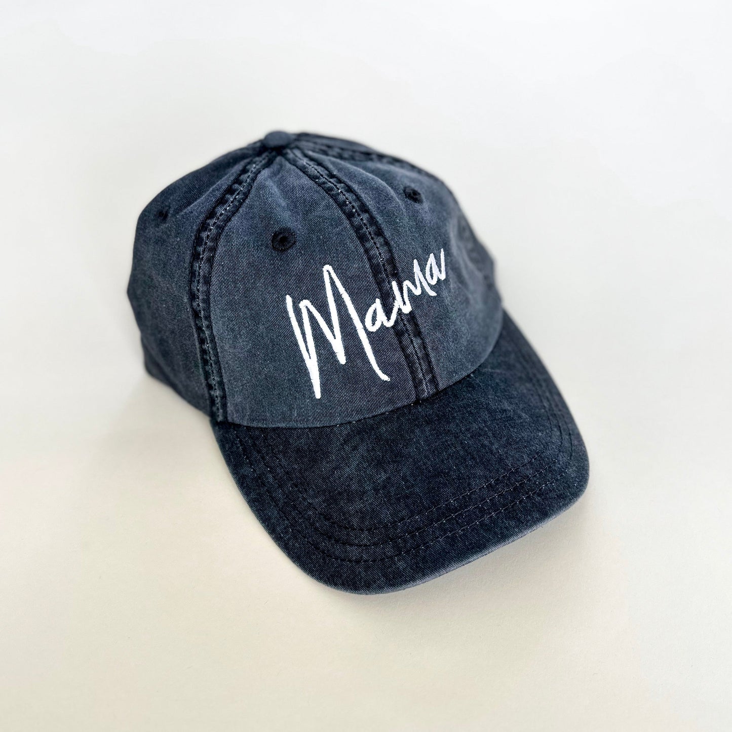Mama Handwritten Script Embroidered Baseball Cap- 6 colors
