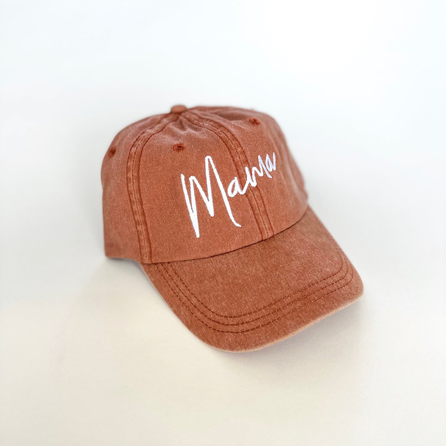 Mama Handwritten Script Embroidered Baseball Cap- 6 colors