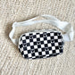 Black Checkered Magical Belt Bag