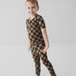 Checkered 2pc Pajama Set- Ink & Earth