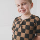Checkered 2pc Pajama Set- Ink & Earth
