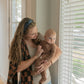 Ink & Earth Checkerboard Stretch Swaddle Blanket