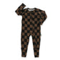 Checkered Zippy- Ink & Earth