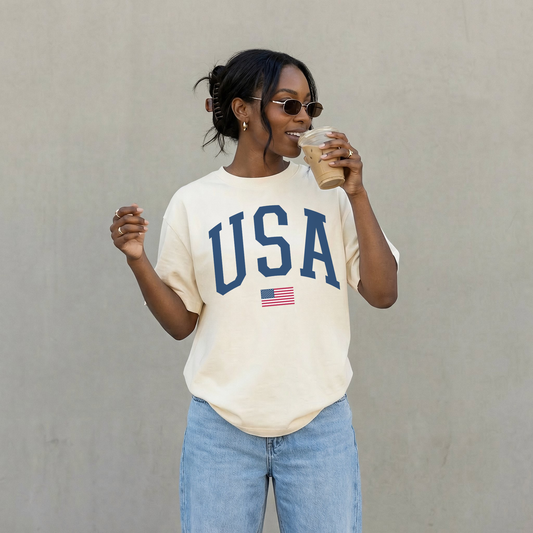 USA Varsity Graphic Tee – 5 Colors