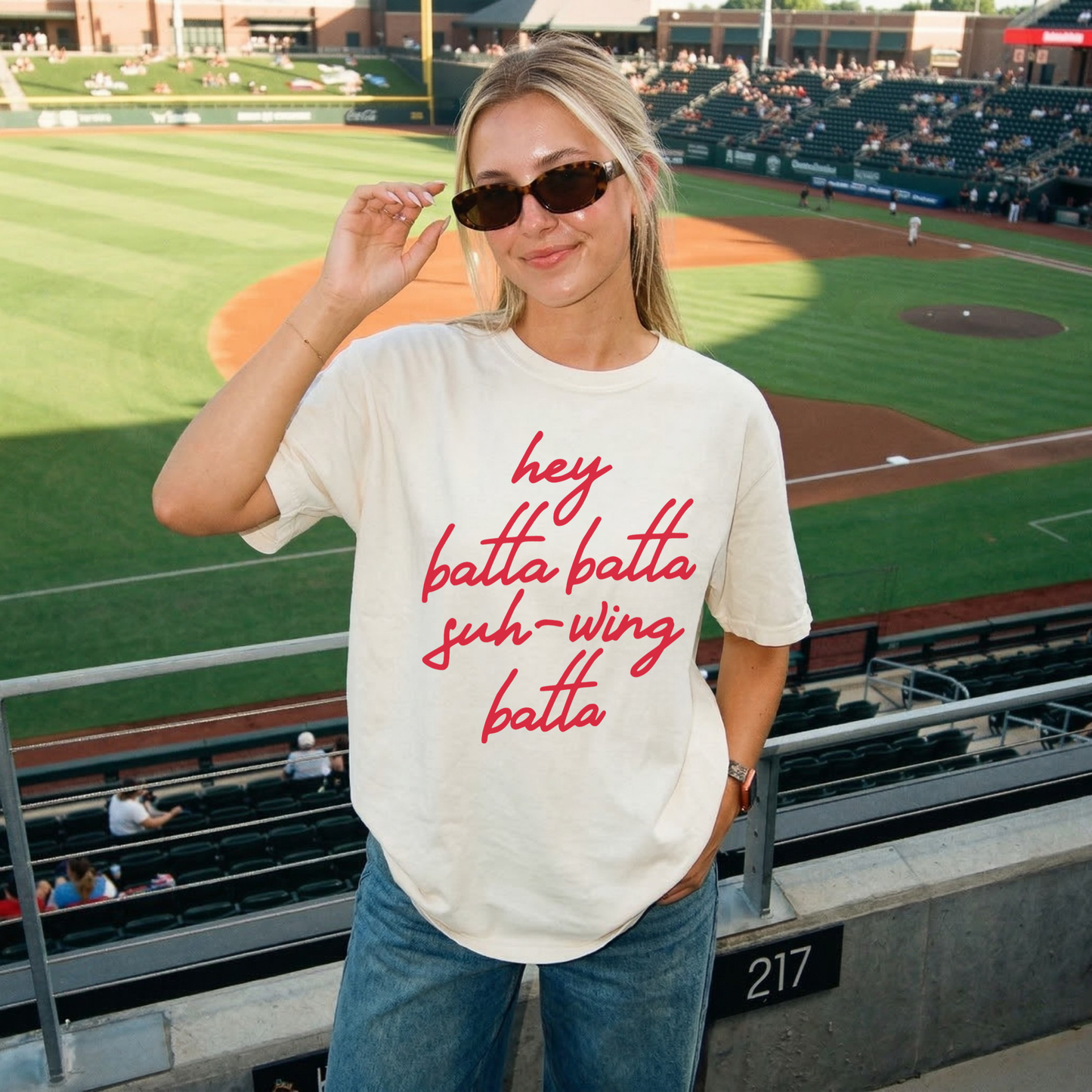 Hey Batta Batta Swing Batta Graphic Tee- 2 colors
