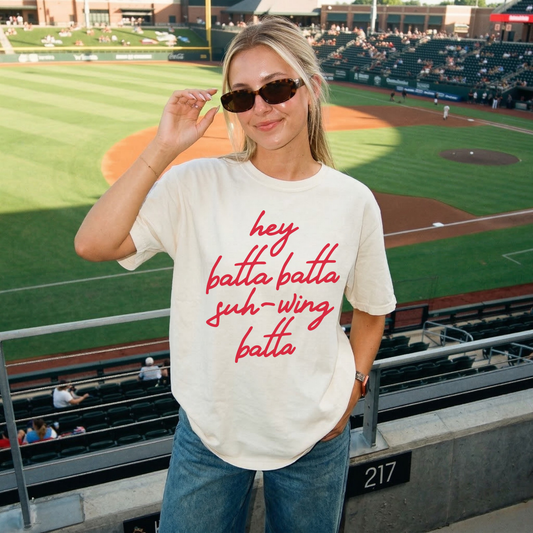 Hey Batta Batta Swing Batta Graphic Tee- 2 colors