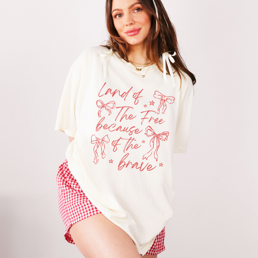 Land Of The Free Tee Shirt- 3 colors