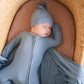 Knot Hat - Arona Blue Ribbed
