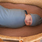 Knot Hat - Arona Blue Ribbed