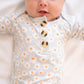 Knotted Baby Gown -  Blue Daisy